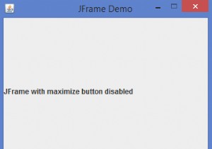 How can we disable the maximize button of a JFrame in Java?