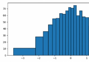 How to make a histogram with bins of equal area in Matplotlib?