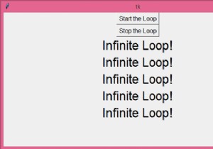 How to run an infinite loop in Tkinter?