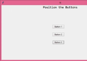 How do I position the buttons on a Tkinter window?