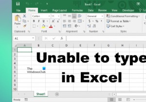 Can’t type numbers or enter data into Excel cell