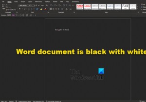 Why is my Word document black with white text?