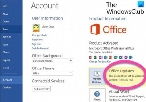 How to hide Enable or Disable Office Automatic Updates