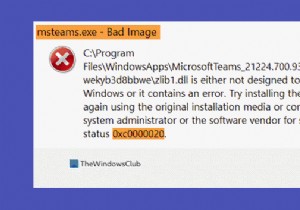 Fix MSTeams.exe Bad Image Error Status 0xc0000020 in Windows 11/10