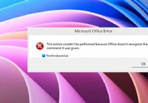 Fix Office doesn’t recognize the command it was given error message