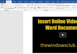 How to insert an Online Video into a Word Document
