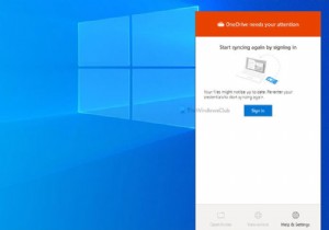 OneDrive needs your attention, Start syncing again by signing in