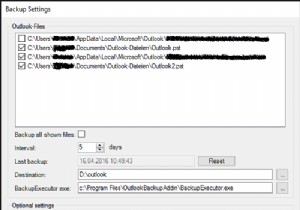 How to automatically backup Microsoft Outlook PST Data File