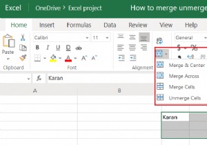 How to Merge and Unmerge cells in Excel