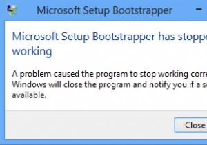 Microsoft Setup Bootstrapper has stopped working while installing Office
