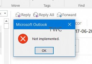 Fix Not Implemented error in Outlook on Windows