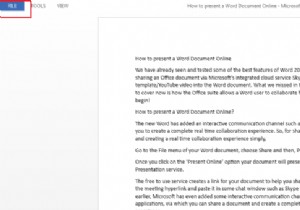 How to present a Word Document Online