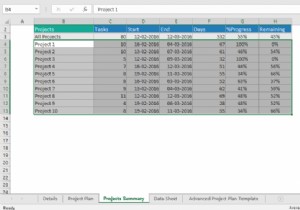 How to track multiple projects in Microsoft Excel on Windows 10