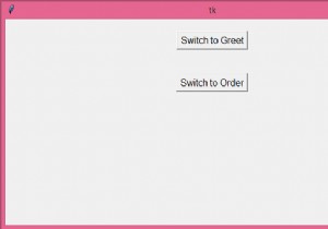 How to switch between two frames in Tkinter?