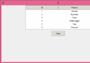 How to clear items from a ttk.Treeview widget?
