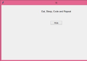 How to show and hide widgets in Tkinter?