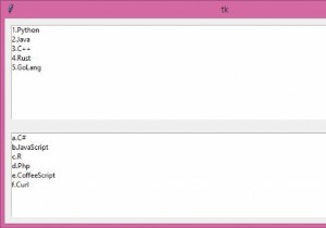 How to select at the same time from two Tkinter Listbox?