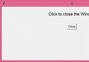 Function to close the window in Tkinter