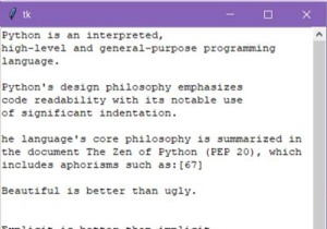How to attach a Scrollbar to a Text widget in Tkinter?