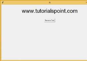 How to remove text from a label in Python?