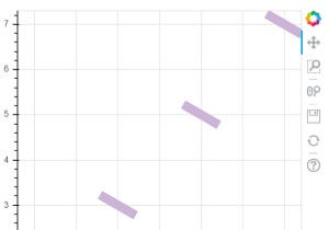 How can Bokeh be used to draw random rectangles that have a specific alignment using Python?