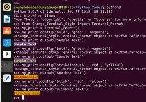 Formatted text in Linux Terminal using Python