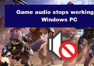 Game audio stops working on Windows PC
