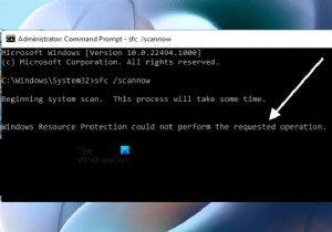 Windows Resource Protection could not perform the requested operation