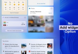 Cannot add or remove Widgets in Windows 11