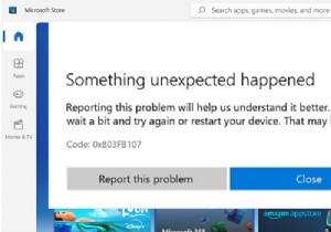 Fix Microsoft Store Error Code 0x803fb107 on Windows PC