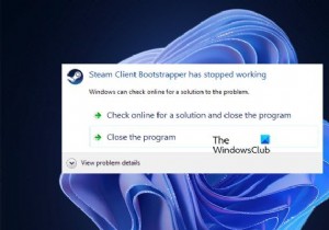 Steam Client Bootstrapper not responding or has stopped working