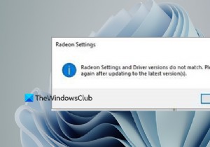 Radeon Settings and Driver versions do not match