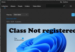 Fix Class not registered error when opening pictures in Windows 11/10