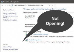 Network and Sharing Center not opening in Windows 11/10
