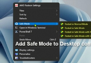 How to add or remove Safe Mode to Desktop Context Menu in Windows 11/10