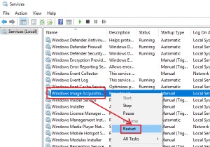 Windows Image Acquisition High CPU and Disk usage