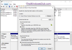 How to create and set up new VHD or VHDX File in Windows 11/10