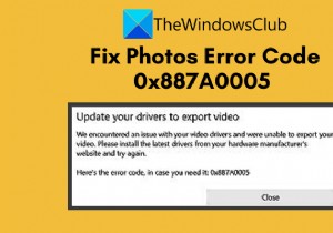 Fix Photos app error code 0x887A0005 in Windows 11/10