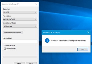 Windows was unable to complete the format – SD card, USB drive, External disk