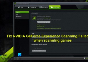 Fix NVIDIA GeForce Experience Scanning Failed error when scanning games
