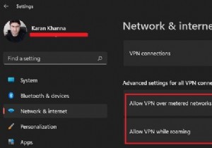 How to allow VPN over metered connection and while roaming on your Windows 11 computer