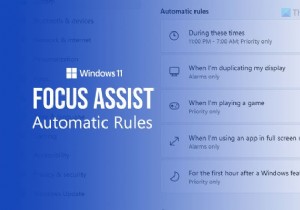 How to use Focus assist Automatic rules in Windows 11