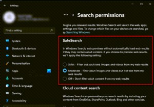 How to configure Search Settings and Permissions in Windows 11