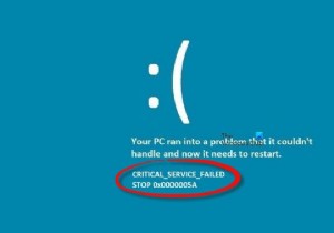 Fix CRITICAL SERVICE FAILED Blue Screen on Windows 11