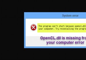 Fix OpenCL.dll is missing or not found error on your computer