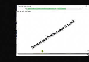 Devices and Printers page is Blank or Not loading on Windows 11/10 