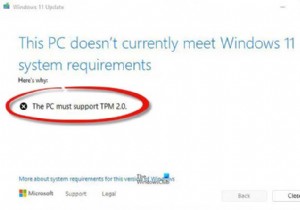 The PC must support TPM 2.0 error while installing Windows 11