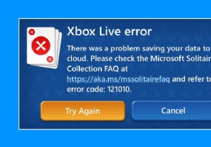 Fix Xbox Live error 121010 while playing Microsoft Solitaire Collection