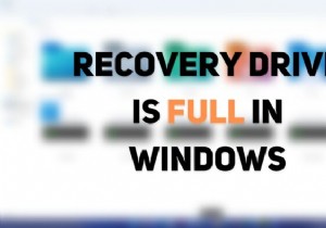 Recovery Drive is full! How to free up space on Recovery Drive in Windows 11/10?