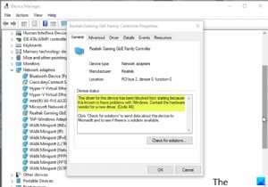 The driver for this device has been blocked from starting (Code 48)